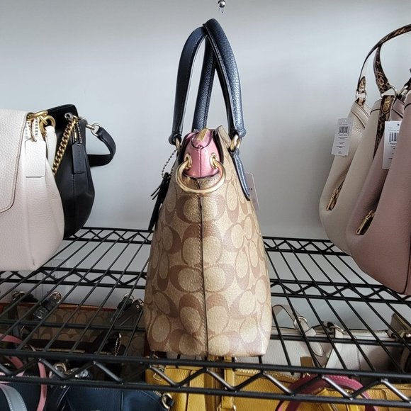*$249 *NEW* COACH Im/Khaki/Midnight Multi SATCHEL - Picture 5 of 14